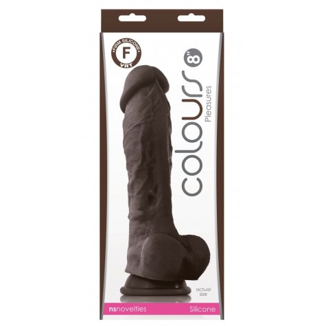 Коричневый фаллоимитатор на присоске 8 Dildo - 24,5 см.