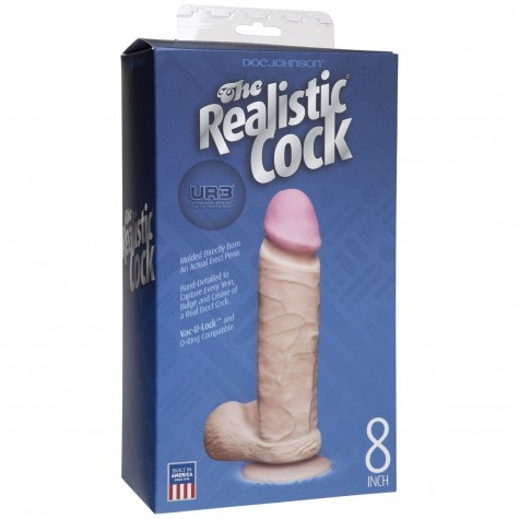 Ультрареалистичный фаллоимитатор The Realistic Cock ULTRASKYN 8” - 20,57 см.