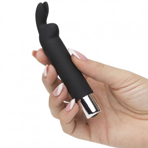 Черный мини-вибратор Greedy Girl Bullet Rabbit Vibrator - 12,7 см.