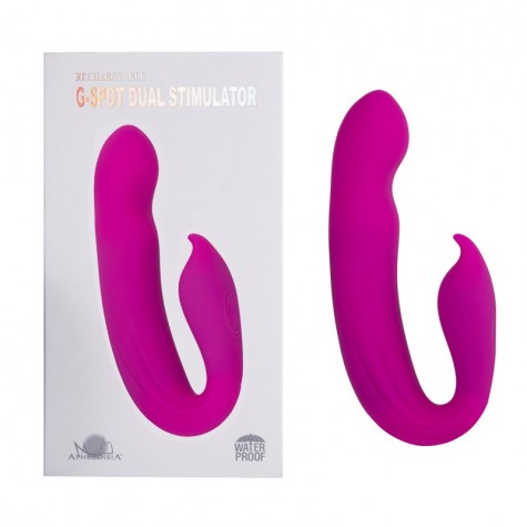 Розовый вибратор G-Spot Dual Stimulator - 17,1 см.